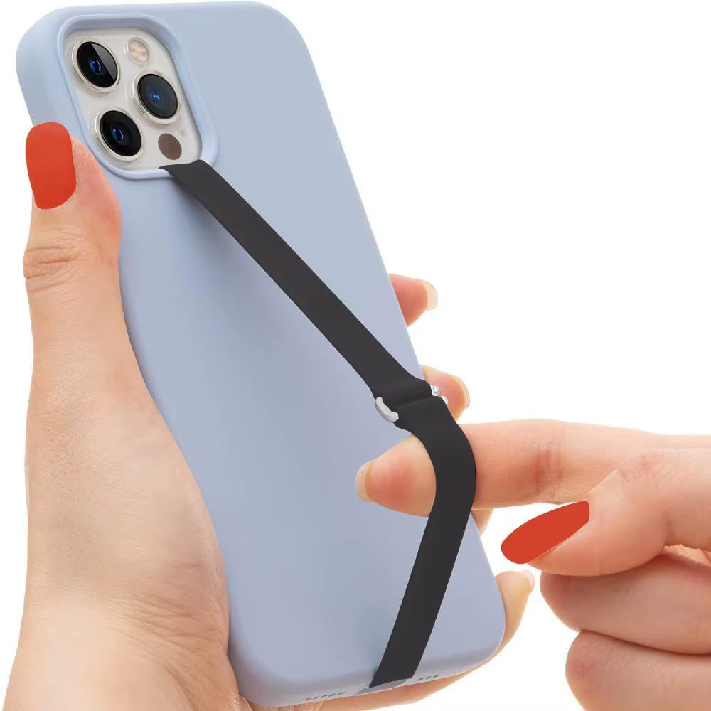 Elastic Silicone Phone Straps Ropes Holder Soft Silicone Wristband Hand Band Grip Finger Ring for Iphone Samsung Huawei Xiaomi