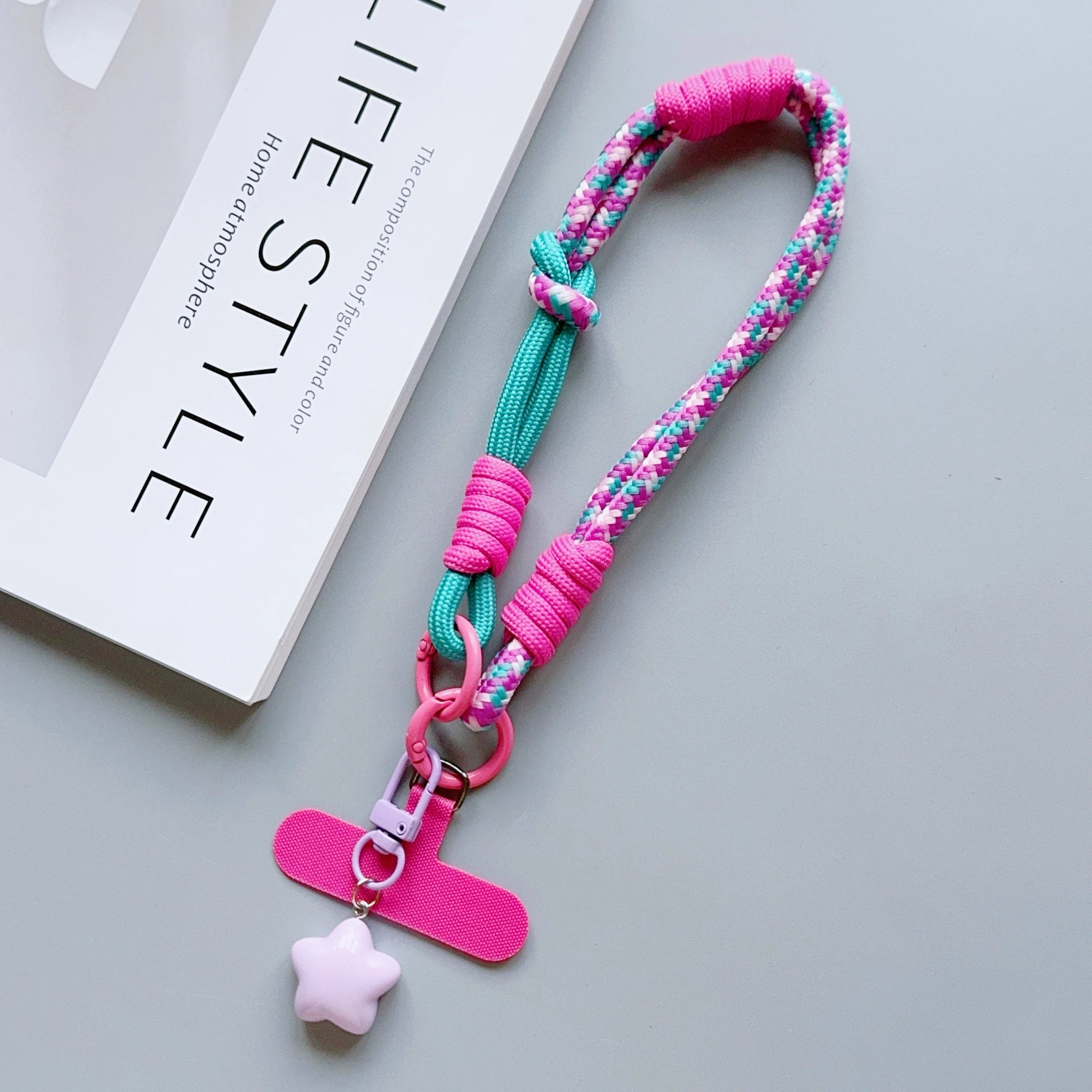 1Pc Phone Wrist/Thumb Strap - 2-In-1 Adjustable Short Braided Rope, Strong & Durable, for Both Men & Women