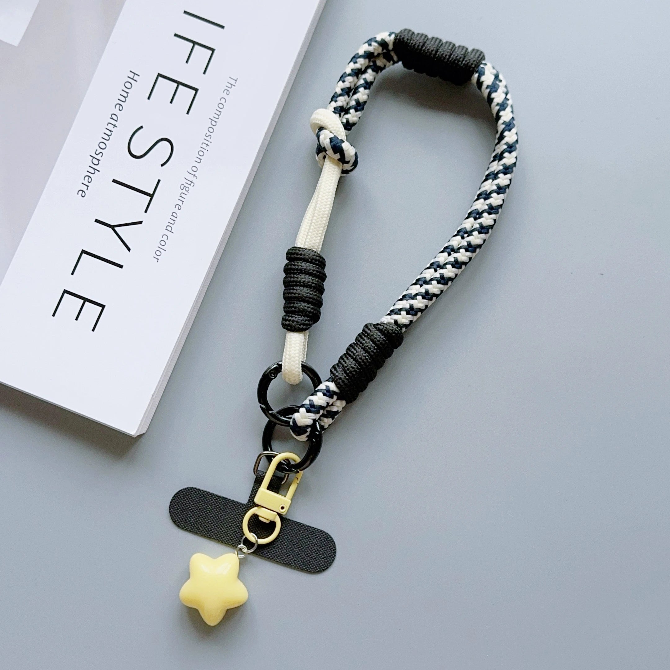 1Pc Phone Wrist/Thumb Strap - 2-In-1 Adjustable Short Braided Rope, Strong & Durable, for Both Men & Women