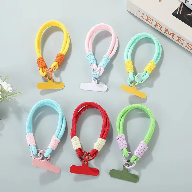 Cute Candy Colors Phone Chain Cellphone Strap Anti-Lost Lanyard Summer Chain Jewelry Phone Wrist Straps Hanging Rope Accessory