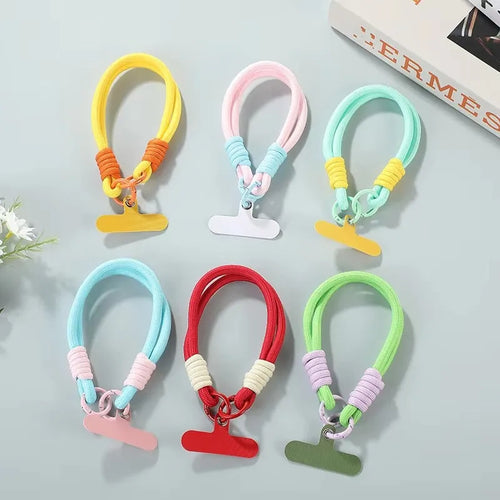 Cute Candy Colors Phone Chain Cellphone Strap Anti-Lost Lanyard Summer Chain Jewelry Phone Wrist Straps Hanging Rope Accessory