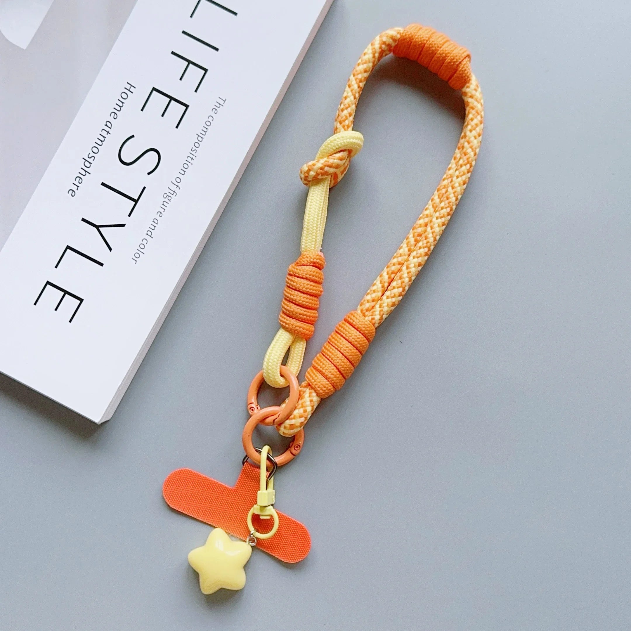 1Pc Phone Wrist/Thumb Strap - 2-In-1 Adjustable Short Braided Rope, Strong & Durable, for Both Men & Women