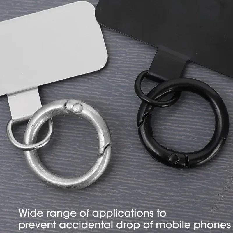Stainless Steel Hanging Chain Anti-Lost Universal Metal Clips Phone Lanyard Tether Strap Tab Card Ultra-Thin Cell Phone Patches