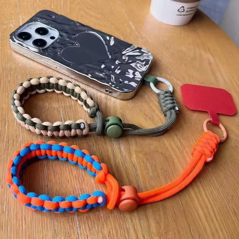 Handwoven Adjustable Mobile Phone Universal Lanyard Wrist Strap Outdoor Sports Convenient Safety Anti-Drop Rope