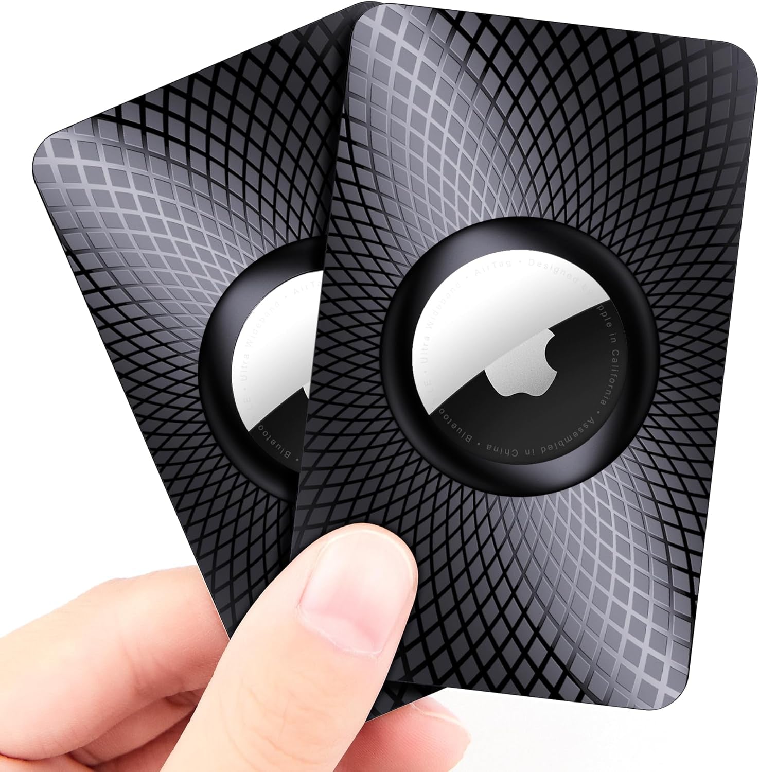 Compatible with Apple Airtag (1St & 2Nd Generation), Ultra Thin Airtag Wallet Holder 2 Pack, Slim Airtag Card Holder Case for Purse, Handbag, Backpack, or Clutch