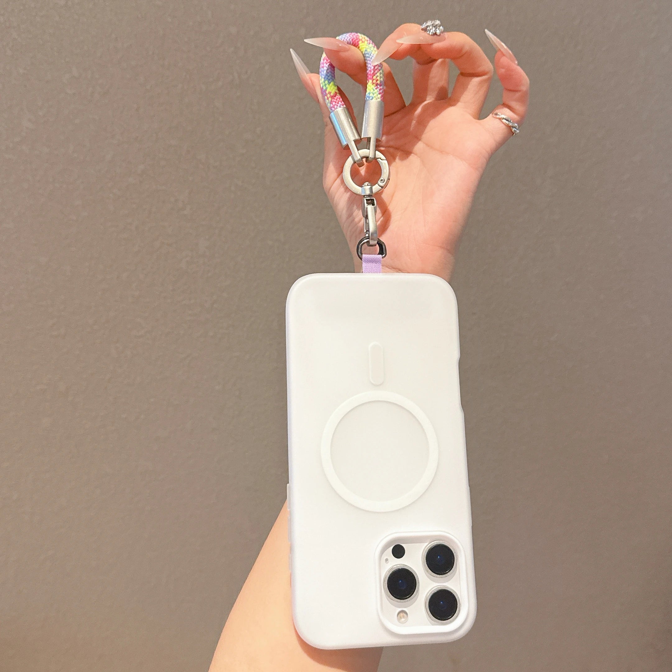 Metal Phone Lanyard Gasket Patch Rotatable Metal Buckle Hanging Steel Clip Card Cord Tab Mobile Phone Accessories