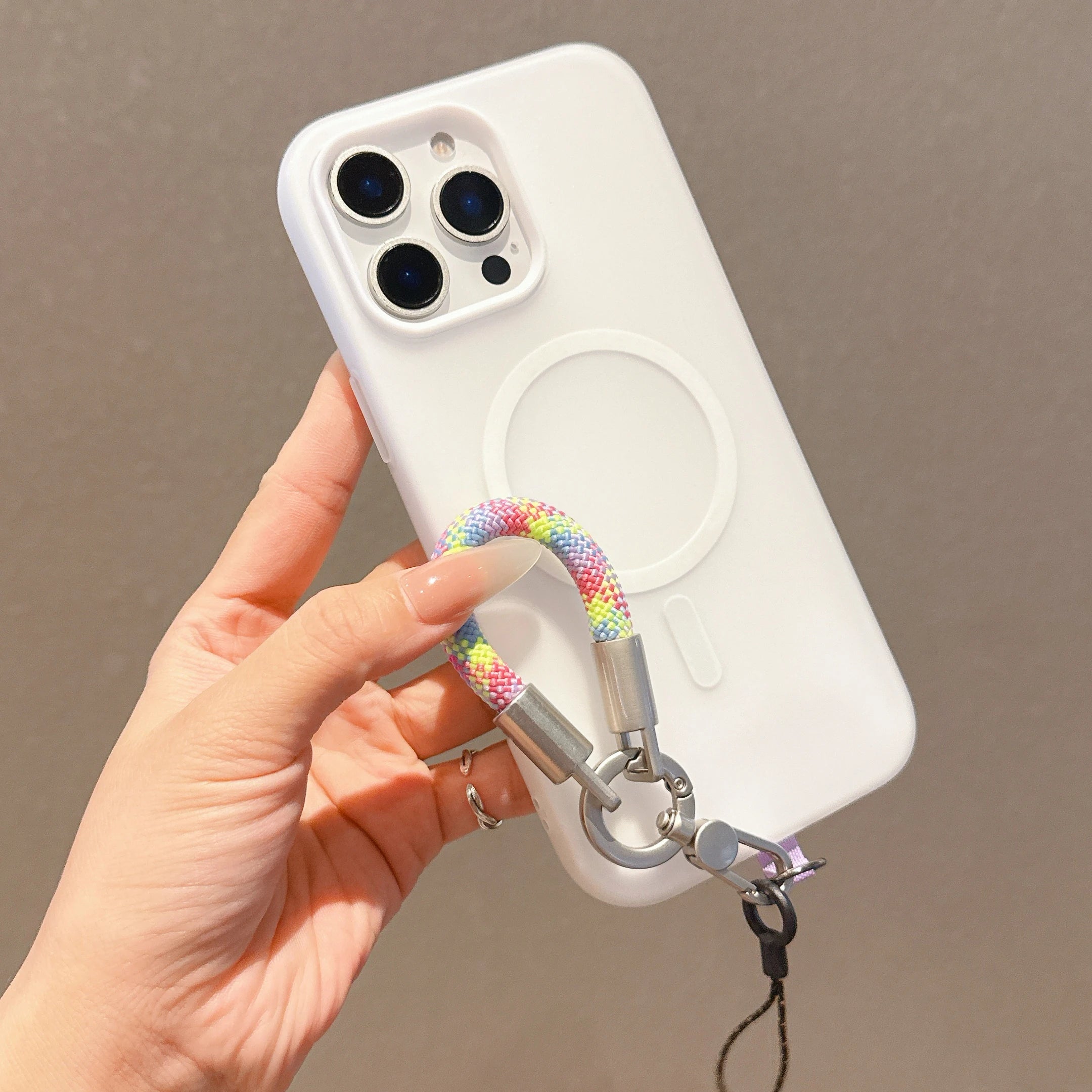Metal Phone Lanyard Gasket Patch Rotatable Metal Buckle Hanging Steel Clip Card Cord Tab Mobile Phone Accessories
