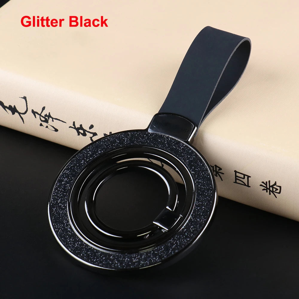 Ugojp Double-Side Magnetic Holder for Magsafe Mobile Phone Stand Phone in Car Grip Finger Ring Bracket with Hand Strap Kickstand