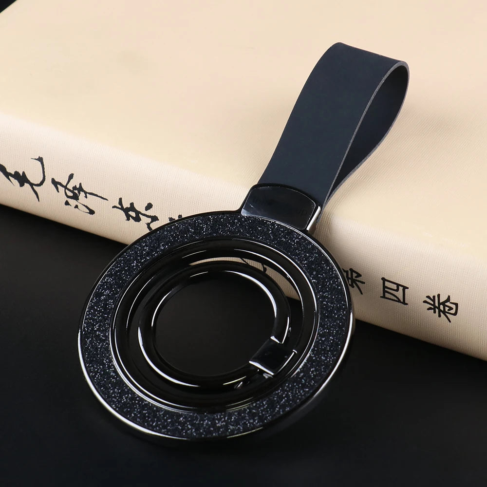 Ugojp Double-Side Magnetic Holder for Magsafe Mobile Phone Stand Phone in Car Grip Finger Ring Bracket with Hand Strap Kickstand